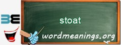 WordMeaning blackboard for stoat